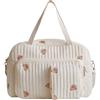 Generic Spaziosa borsa da viaggio, borsone per pannolini multitasche, 41 x 16,3 x 28 cm, borsa a mano con tracolla regolabile, organizer in tessuto robusto, borsa per la mamma con stile versatile
