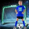 NET PLAYZ Rete da calcio con luci che si illuminano, si illuminano al buio, porte da calcio pop-up portatili per bambini, ragazzi e ragazzi
