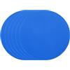 PATIKIL Marcatori Spot da 4 Pollici, 6 PCS Segnapiano Antiscivolo Punti Agilità Coni Campo Punti Poli per Palestra PE Allenamento velocità Ballo Calcio Basket Sport, Blu