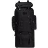 Hosrivae Zaino da trekking espandibile da 100 l, leggero e resistente, con sistema di sistema, unisex, per campeggio, trekking, nero