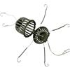 Kivivaka Bottom-Fishing Feeder Holder con sei disposizioni gancio e cestino apribile per il carico di esca personalizzabile e opzioni di presentazione