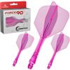 Mission Darts | Force 90 Vortex | Combo di volo e albero modellato | Forma e colori standard No6 e No2 (forma n. 2, corto)
