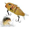 Generico Mini Esca Glide,Mini Esca Da Pesca Multi-Articolata Per Persico e Luccio - Esche Artificiali Nuoto Realistico Con Segmenti Multipli Snodate Per Trota, Walleye e Crappie