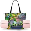 DUWAA Molte rane cantano sui rami Summer Butterflies Lake Water Print Bag per le donne borsa a tracolla borsa da yoga facile da piegare borsa per laptop shopping bag borsa sportiva per viaggi