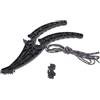 ADOCARN Manopola Freno per Snowboard Antiscivolo in Plastica Nera Cordino, Facile da Installare, Accessorio per Sci e Snowboard