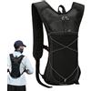 Jukeoiu Zaino Idratazione per Escursionismo,Zaino con Borraccia Integrata - Borsa Nylon con Rifrangenti e Spallacci Regolabili per Escursionismo Ciclismo Campeggio Sci Arrampicata Viaggi