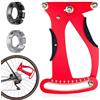 Aoreun Bicicletta Raggi Tensione Misuratore Calibrazione Strumento, Tensiometro Raggi Bici Alluminio Lega Bicicletta Cerchio Regolazione Tensione Adatto a Tutti i Raggi (Rosso)
