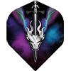 Mission Darts Occult Dart Flight, forma standard No2, 100 Micron, 1 set di 3 voli (F4096)