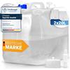 WASSERFELD ® Tanica per acqua pieghevole da 20 l, con rubinetto dosatore a tenuta stagna e manico per il trasporto, robusta tanica per acqua potabile con patta di chiusura, contenitore per acqua a
