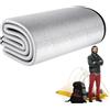 Generic Tappetino da campeggio, 200 x 200 cm, rivestimento in alluminio, impermeabile, coperta da picnic riflettente, base resistente agli , per esterni, escursioni, campeggio