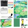 Genérico Set da golf, kit di tappeto per pratica di golf, set di allenatore di swing e putt, per casa, giardino, prato, spiaggia, garage, campo familiare, cortile, interno ed esterno