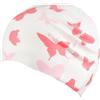 FRCOLOR Cuffia da Nuoto in Silicone Bianco per Donne Chioma Lunghi, Facile da Indossare e Togliere, e Protettiva per Piscina e Attività Acquatiche