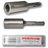 WERHE Battipicchetto di Terra SDS Plus, 16,5 mm, Acciaio al Cromo Vanadio | per dispersori profondi, compatibile con Bosch, Makita, DeWalt martelli perforatori, spessore 25 mm