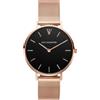 PAUL VALENTINE® Orologio donna con cinturino in rete - 32, 36 o 38 mm - Vari colori con quadrante metallico - Elegante orologio con movimento al quarzo giapponese