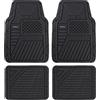 Sparco Set Tappetini Auto Origin - 4 Pezzi - PVC Nero - Universali, Antiscivolo e Facili da Pulire - Design Sportivo