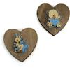DLM Bomboniere DLM33051 (Kit 6 Pezzi) Magnete Calamita Cuore Cuoricino Orso Orsetto Unicorno Azzurro Bimbo Nascita Battesimo Compleanno in Legno Segnaposto Confettata bomboniera