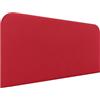DHOME Testiera Letto Imbottita Liscia Curva in Similpelle Altezza 70cm da Parete Testiere Acustiche Fonoassorbenti per Camera da Letto (Rosso, 135cm)