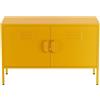 Lendo Online Mobile TV in Metallo - Lowboard Industriale - 100x40x65 cm - Mobile Porta TV per Soggiorno (Giallo)