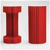 Chianese Colonna 2 Forme LED Rosso D.30cm H.20cm | Carta Resistente di Alta Qualità | Design Elegante e Versatile per Eventi e Decorazioni