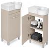 paplinskimoebel - Lavabo con mobiletto da 50 cm di larghezza, mobiletto per lavabo Burgos con lavandino - Mobiletto da bagno, mobiletto da bagno (cashmere)