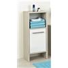 AVANTI TRENDSTORE - Julian - Mobiletto da bagno in laminato di pino chiaro e colore bianco lucido, dimensioni: LAP 33x81,6x28 cm