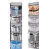 Jeesblsy Portaoggetti da Appendere da Porta, Organizer Armadio con Ganci, Borsa Portaoggetti da Parete, Salvaspazio, per Piccola Oggettistic, Calzini, Pannolini, Giocattoli, 2Pcs (Grigio)