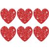 M METERXITY 6 PCS Toppe A Cuore con Strass Ferro da Stiro 5.5 cm Rosso Appliques Adesivi Toppe con Strass A Cuore per DIY Crafts/Riparazione Abbigliamento/Scarpe/Borsa/Cappello