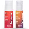 KREAM - DAILY TAN & FUN KREAM Travel Blacky Pack, Intensificatore di abbronzatura 100 ml + Olio abbronzante con protezione SPF30 100 ml