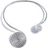 Handmade Generico Collana girocollo donna in alluminio opaco color argento | Anallergica , stile etnico , inossidabile , made in italy