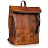 Generic KALATING Personalizzata Mens Fatto a mano in Vera Pieno Fiore Pelle laptop viaggio vintage Zaino/Fino a 15 pollici Laptop/Marrone