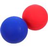 Beaupretty Palline da Massaggio Yoga in Silicone 63mm 2 Pezzi Rosso e Blu, Strumento Massaggiatore Portatile per Rilassamento Muscolare, Fitness e Automassaggio a Casa in Palestra