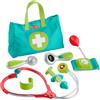 Fisher-Price - Borsa del Dottore, playset interattivo per il gioco da medico con 7 accessori a tema tra cui stetoscopio, termometro, benda e borsa in tessuto, giocattolo per bambini, 3+ anni, HYH26