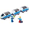 Hape Treno Intercity senza batteria con tetto apri/chiudi e 2 personaggi - Trenino giocattolo per bambini dai 3 anni.