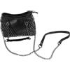 BESTYASH Borsa Tracolla Nera Donna con Borchie Catena alla Moda Capacità Multiuso per Spalla e Crossbody per Party e Shopping