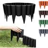 GARDENIX - Bordo per aiuole, Effetto Legno, 2,5 m Nero