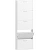 HOMCOM Mobile Scarpiera a 5 Ante Antiribaltamento, in Legno, 65x17x180.5 cm, Bianco | Aosom Italy