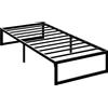 HOMCOM Telaio Letto con Rete in Metallo, Letto Singolo con Spazio Sottostante, Silenzioso, 200,5x90,6x32,5 cm, Nero | Aosom Italy