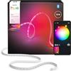 Philips Hue OmniGlow Striscia di luci microLED, 10m, 4.500 lm, colori e atmosfera vivaci, illuminazione interna flessibile, luce uniforme, tagliabile, controllo vocale e tramite app