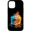 Cool Ice Outfit Custodia per iPhone 12/12 Pro Cubo caldo e freddo per gli amanti del costume delle fiamme ghiacciate