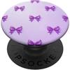 Coquette Aesthetic Bow Gifts Nastro viola con motivo a fiocco PopSockets PopGrip Adesivo