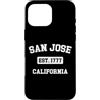 San Jose California Retro Throwback Spor Custodia per iPhone 16 Pro Max Souvenir vintage di San Jose California CA Est. 1777