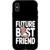 Cute Future Friend Baby Brother Custodia per iPhone X/XS Futuro migliore amico carino baby shower annuncio