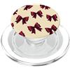 Coquette Aesthetic Bow Gifts Nastro estetico Coquette con motivo a fiocco bordeaux PopSockets PopGrip per MagSafe