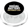 Introverted Personality Traits Store Batteria sociale Introverso criticamente basso PopSockets PopGrip per MagSafe