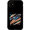 Cosmic Dreamer Design Custodia per iPhone 11 Laser Eyes Pizza Surfer Cat Retro Vaporwave Space
