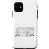 Soccer Doodle Art Custodia per iPhone 11 Calcio Calcio Giorno Doodle Giocatore Fan