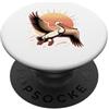Animal Birdwatching Birdwatcher Gifts Pelican Bird Sun Retro 80s Sea Bird PopSockets PopGrip Adesivo