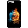 Cool Ice Outfit Custodia per iPhone 7 Plus/8 Plus Cubo caldo e freddo per gli amanti del costume delle fiamme ghiacciate