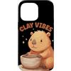 Pottery Capybara Outfit Custodia per iPhone 14 Pro Max Divertente costume Clay Vibes per gli amanti di Potter e Capibara