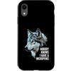 Alpha Wolf Meme Custodia per iPhone XR Micropene Divertente Uomini Inappropriati Rude Wolf Peinlich